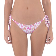 Pink Leaves Reversible Bikini Bottom by CuteKingdom