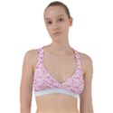 Pink Leaves Sweetheart Sports Bra View1