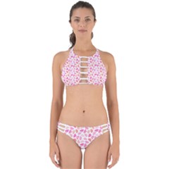 Pink Leaves Perfectly Cut Out Bikini Set by CuteKingdom