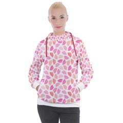 Pink Leaves Women s Hooded Pullover by CuteKingdom