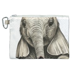 Baby Elephant Canvas Cosmetic Bag (xl) by ArtByThree