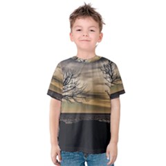 Coastal Sunset Scene At Montevideo City, Uruguay Kids  Cotton Tee