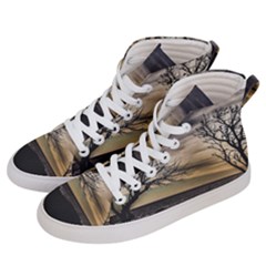 Coastal Sunset Scene At Montevideo City, Uruguay Men s Hi-top Skate Sneakers by dflcprintsclothing