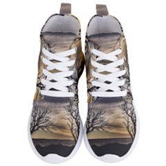 Coastal Sunset Scene At Montevideo City, Uruguay Women s Lightweight High Top Sneakers by dflcprintsclothing