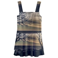 Coastal Sunset Scene At Montevideo City, Uruguay Kids  Layered Skirt Swimsuit by dflcprintsclothing