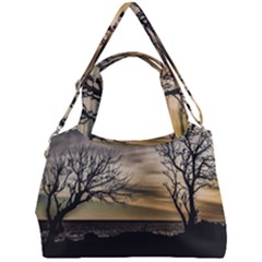 Coastal Sunset Scene At Montevideo City, Uruguay Double Compartment Shoulder Bag by dflcprintsclothing