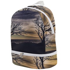 Coastal Sunset Scene At Montevideo City, Uruguay Zip Bottom Backpack