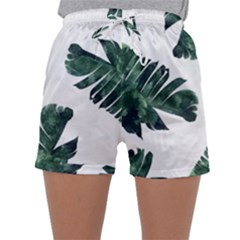 Green Banana Leaves Sleepwear Shorts by goljakoff