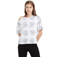 Fallen Leaves One Shoulder Cut Out Tee by goljakoff