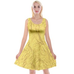 Gold Foil Reversible Velvet Sleeveless Dress by CuteKingdom