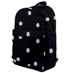 Black And White Baseball Motif Pattern Classic Backpack by dflcprintsclothing