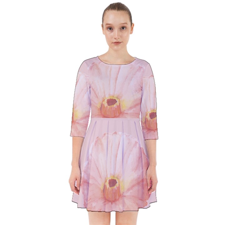 Rose cactus Smock Dress