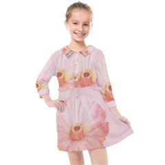 Rose cactus Kids  Quarter Sleeve Shirt Dress