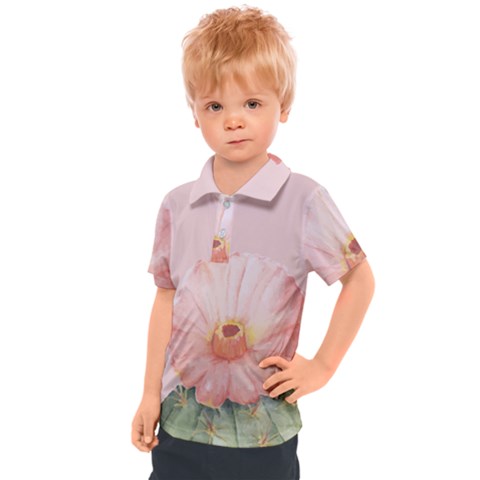 Rose Cactus Kids  Polo Tee by goljakoff