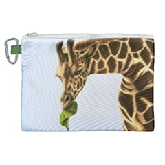 Giraffe Canvas Cosmetic Bag (xl) by ArtByThree