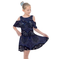 Four Hours  Kids  Shoulder Cutout Chiffon Dress by MRNStudios