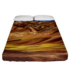 Colored Mountains Landscape, La Rioja, Argentina Fitted Sheet (queen Size) by dflcprintsclothing