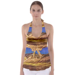 Colored Mountains Landscape, La Rioja, Argentina Babydoll Tankini Top by dflcprintsclothing