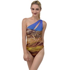 Colored Mountains Landscape, La Rioja, Argentina To One Side Swimsuit by dflcprintsclothing