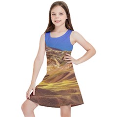 Colored Mountains Landscape, La Rioja, Argentina Kids  Lightweight Sleeveless Dress by dflcprintsclothing