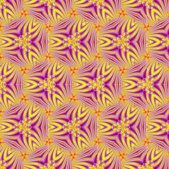 Yellow-purple Abstract Geometric Pattern by FloraaplusDesign