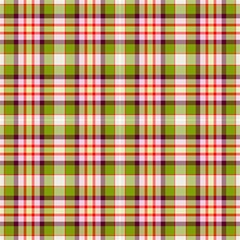 Tartan, Green-red-purple Plaid, Decorative Pattern by FloraaplusDesign