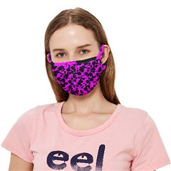 Bright Pink Leopard Style Paint Splash Funny Pattern Black And Pink Crease Cloth Face Mask (adult) by yoursparklingshop