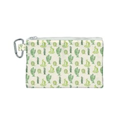 Cactus Pattern Canvas Cosmetic Bag (small) by goljakoff