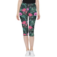 Pink flamingo Inside Out Lightweight Velour Capri Leggings 