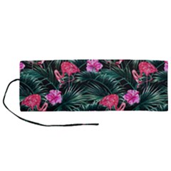 Pink Flamingo Roll Up Canvas Pencil Holder (m)