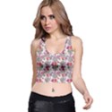 Geometric flowers Racer Back Crop Top View1