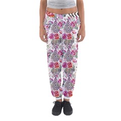 Geometric Flowers Women s Jogger Sweatpants by goljakoff