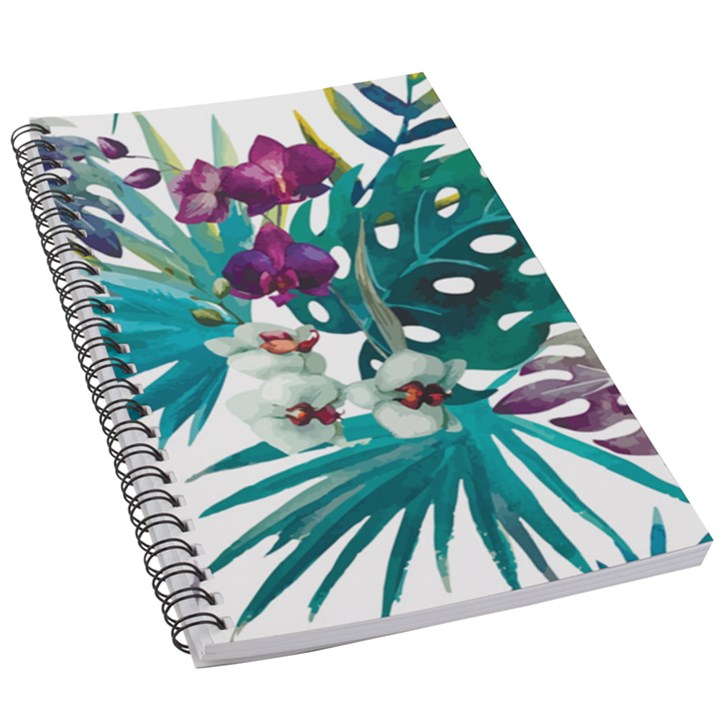 Tropical flowers 5.5  x 8.5  Notebook