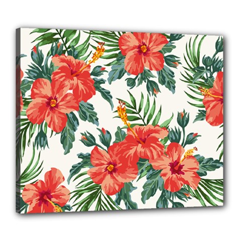 Red Flowers Canvas 24  X 20  (stretched) by goljakoff