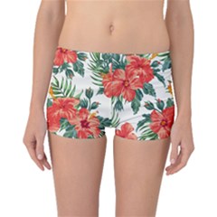 Red Flowers Boyleg Bikini Bottoms by goljakoff