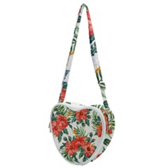 Red Flowers Heart Shoulder Bag by goljakoff