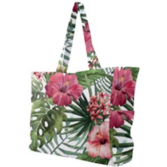 Monstera Flowers Simple Shoulder Bag by goljakoff