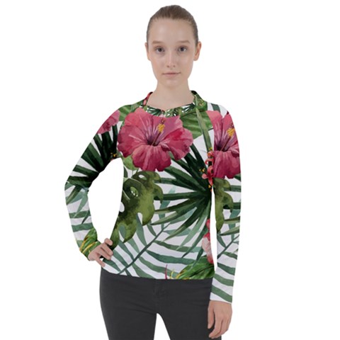 Monstera Flowers Women s Pique Long Sleeve Tee by goljakoff