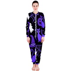 Halloween Party Seamless Repeat Pattern  Onepiece Jumpsuit (ladies)  by KentuckyClothing