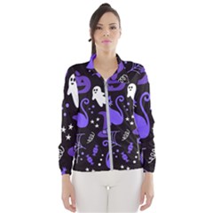 Halloween Party Seamless Repeat Pattern  Women s Windbreaker by KentuckyClothing