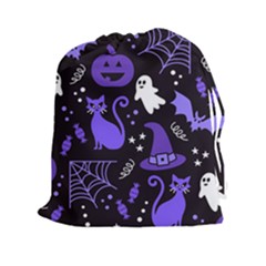 Halloween Party Seamless Repeat Pattern  Drawstring Pouch (2xl) by KentuckyClothing