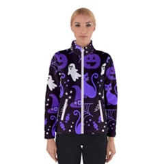 Halloween Party Seamless Repeat Pattern  Winter Jacket by KentuckyClothing