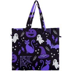 Halloween Party Seamless Repeat Pattern  Canvas Travel Bag by KentuckyClothing