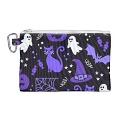 Halloween Party Seamless Repeat Pattern  Canvas Cosmetic Bag (large) by KentuckyClothing