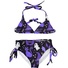 Halloween Party Seamless Repeat Pattern  Kids  Classic Bikini Set by KentuckyClothing