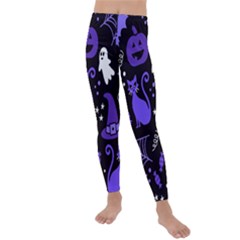 Halloween Party Seamless Repeat Pattern  Kids  Lightweight Velour Leggings