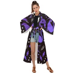 Halloween Party Seamless Repeat Pattern  Maxi Kimono by KentuckyClothing