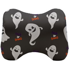 Halloween Ghost Trick Or Treat Seamless Repeat Pattern Head Support Cushion