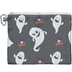 Halloween Ghost Trick Or Treat Seamless Repeat Pattern Canvas Cosmetic Bag (xxxl) by KentuckyClothing
