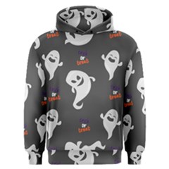 Halloween Ghost Trick Or Treat Seamless Repeat Pattern Men s Overhead Hoodie by KentuckyClothing